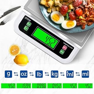 YBVXYV Bilancia da Cucina Professionale 40kg bilancia cucina ad Alta Precisione 1g Bilancia per Alimenti con Display LCD Bilancia Elettronica Funzione Tara Conteggio PCS e 6 Unità