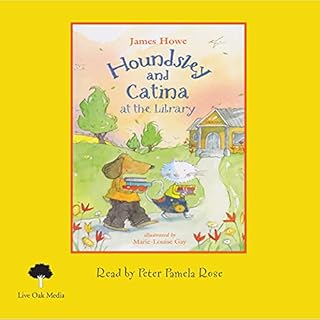 Houndsley and Catina at the Library Audiolibro Por James Howe arte de portada