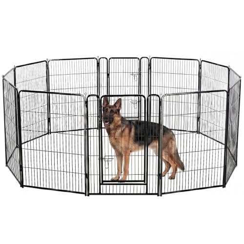 Image of NEWBULIG Dog Playpen Indoor 12 Panels 40 Inch, Metal Outdoor Dog Fence Pen