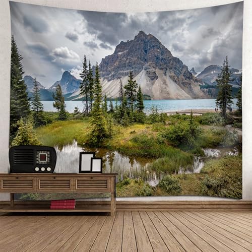 Tapisserie nature et arbres grand format 150x150cm