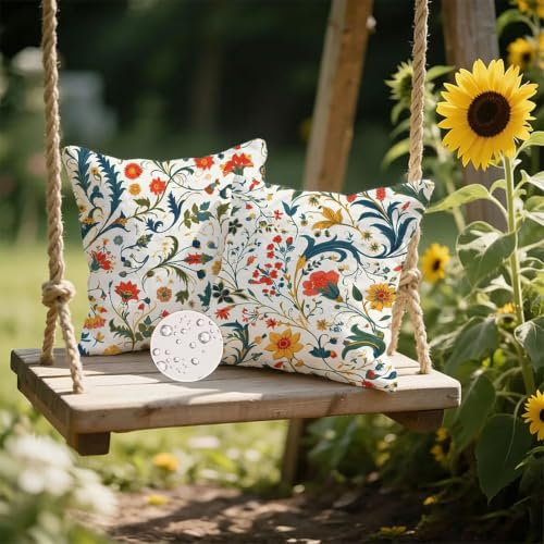 Housse de coussin extérieur imperméable beige pour décorer votre balcon et jardin - 3