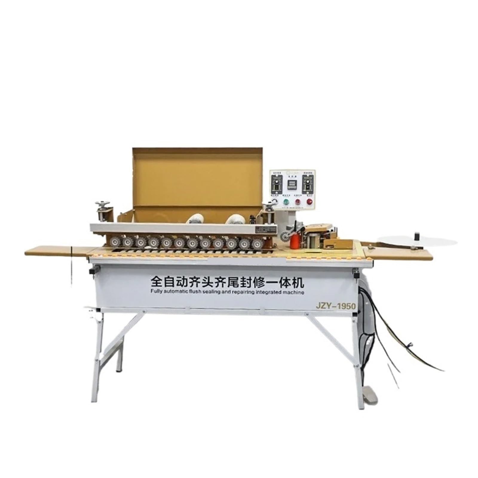 Fully Automatic Align Head and Tail Sealing and Polishing Edge Banding Machine Saw Table Mini Woodworking Speed and Efficiency Improvement(A 130x56x109cm)