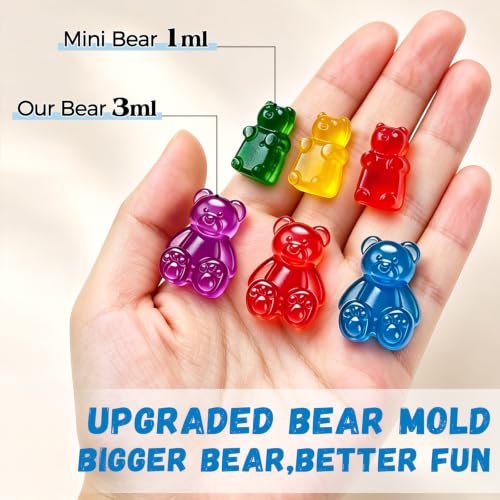 Image of 4 Pack Large Gummy Bear Molds Candy Molds - 3 Inch Gummy Silicone Molds