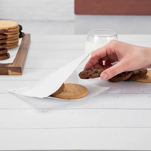 Miniatura 5 de Restaurantware Bag Tek - Bolsas dobles abiertas de 6.25 x 4.75 pulgadas, 100 hojas pequeñas de papel delicatessen, desechables, a prueba de grasa,