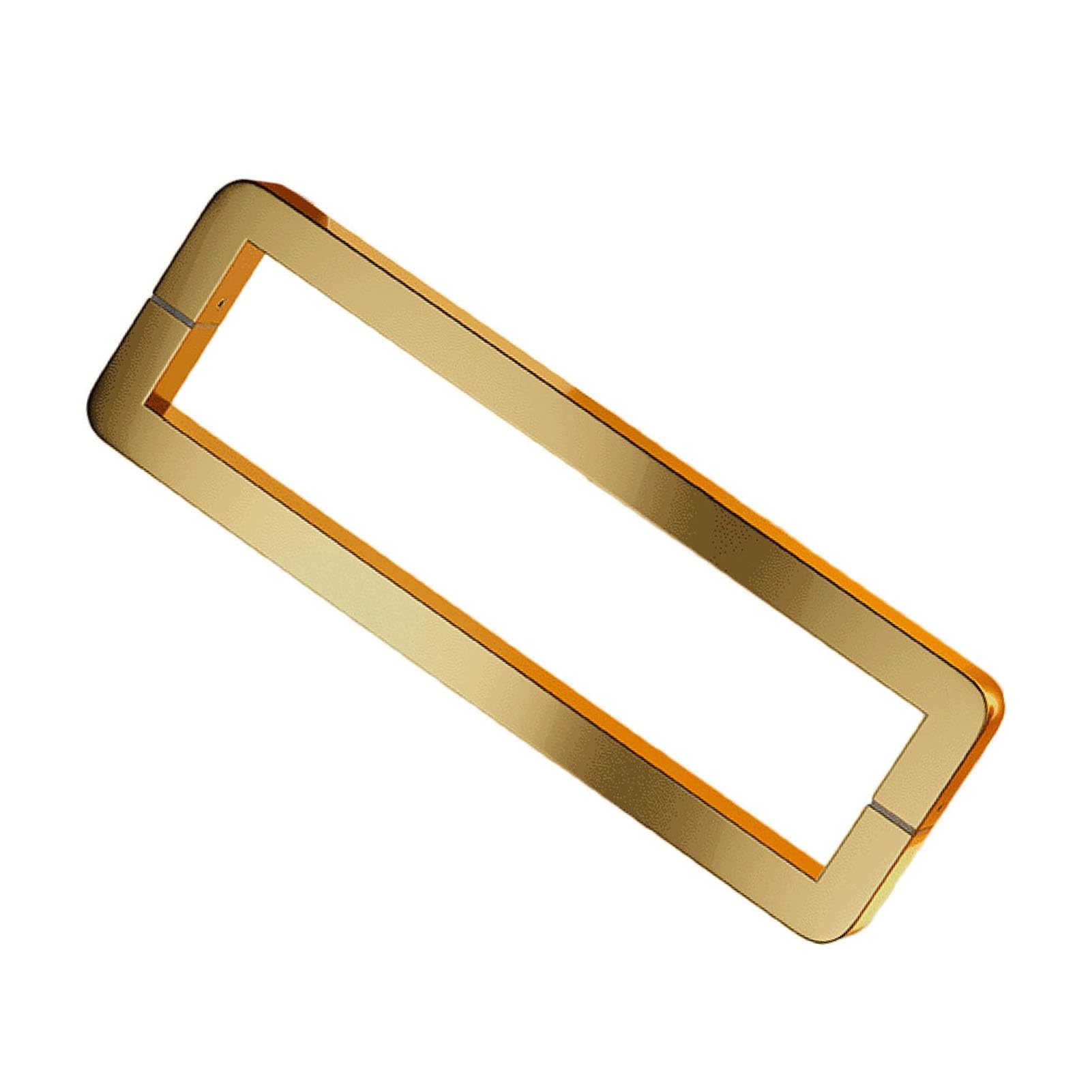 ZFUCMAYL 12.79" to 60" Sliding Door Handles,Square Glass Door Handles,Stainless Steel Sliding Door Handle for Bathrooms Shopping Malls Offices(Gold,Pitch-1225mm)