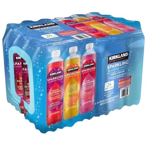 Kirkland Signature Flavored Sparkling Water, 17 Fluid Ounce (Pack of 24)