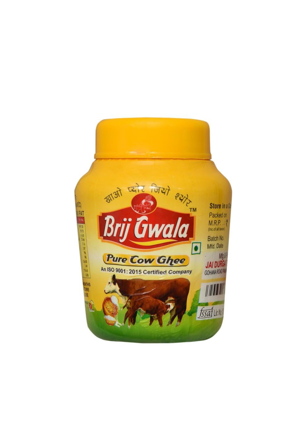 Brij Gwala Pure Cow Desi Ghee || Made Traditionally from Curd ||Pure Cow Ghee for Better Digestion and Immunity 500 ml jar-1 (B0C96NW4G4) Amazon Price History, Amazon Price Tracker