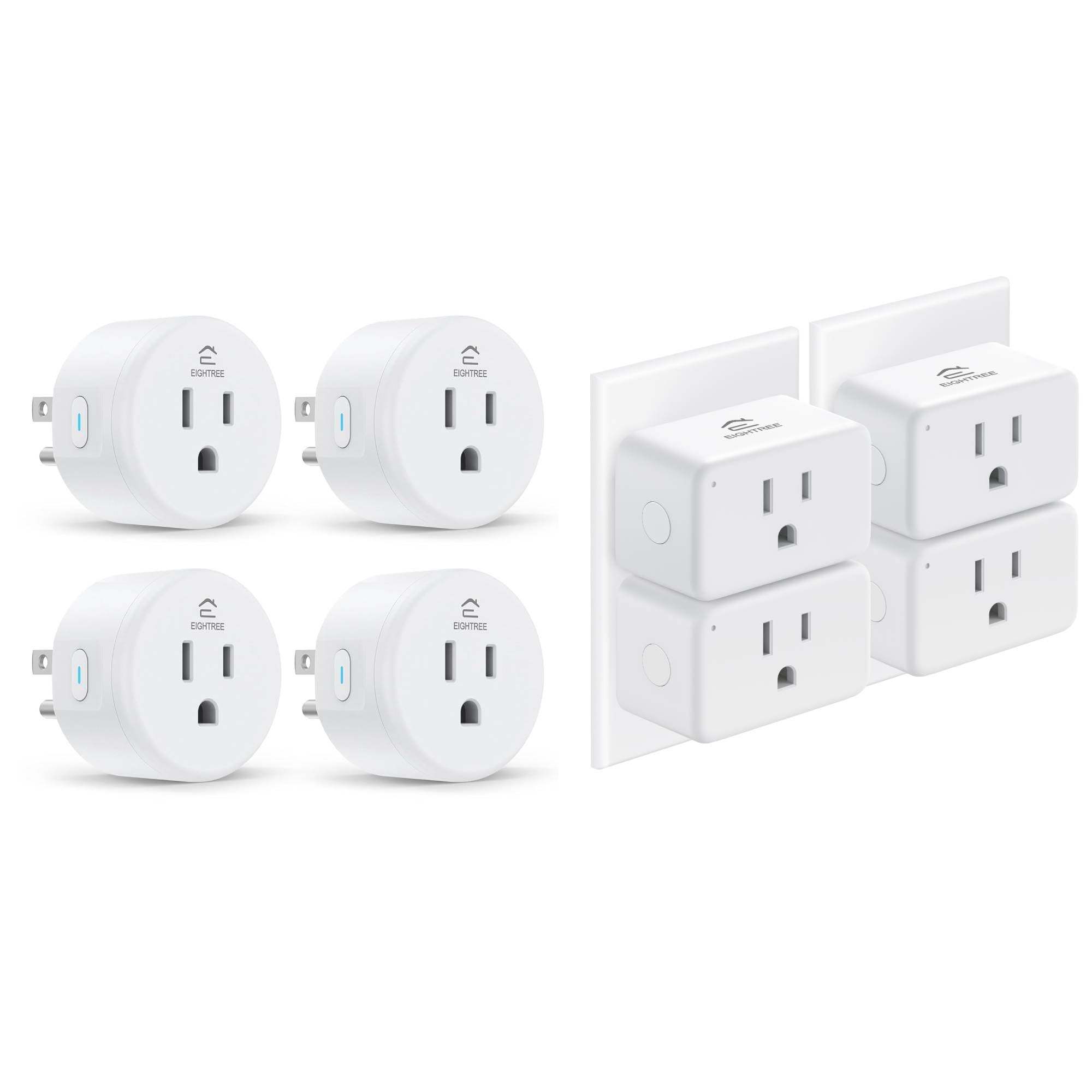 EIGHTREE Smart Plug Smart Home WiFi Outlet Compatible with Alexa Google Home Smart Socket with Remote Control Timer