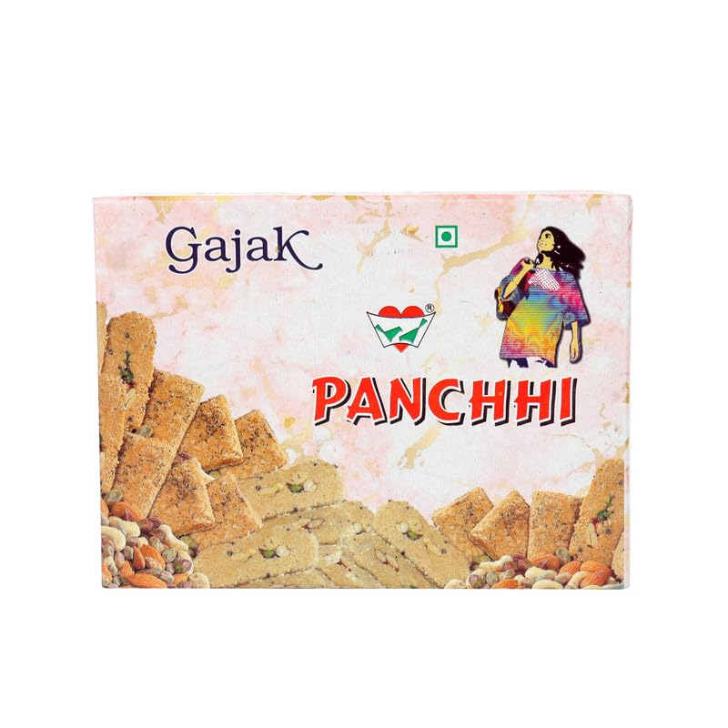 Image of Panchhi Kutema Gud Gajak 1Kg - Homemade Traditional Agra Gazak (Since 1926), Gajjak Made with Sesame Seeds, Gur & Dry Fruits | Crispy Tilkut Chikki, Healthy Jaggery Sweet for Winter, Festival & Gift