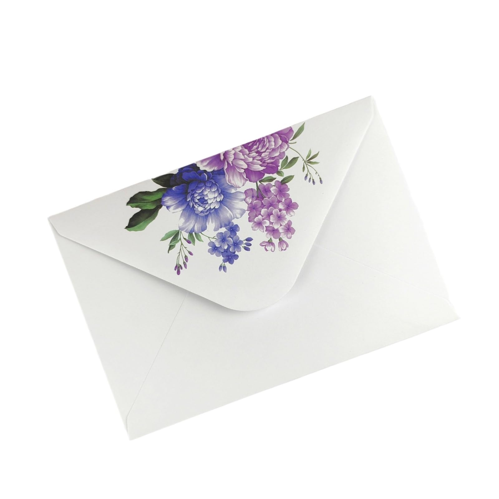 De 100 enveloppes de papeterie florales délicates Fermeture adhésive Idéal pour les invitations de mariage et les occasions spéciales Enveloppe florale