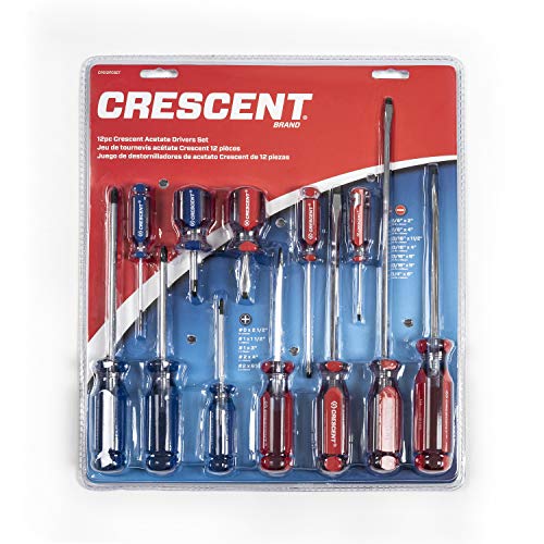 Crescent 12 Piece Phillips/Slotted Acetate Screwdriver Set - Cps12Pcset #TOP1