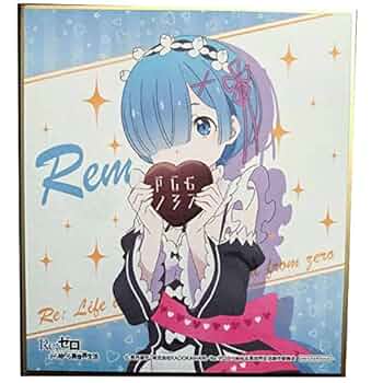 希少　レア　Re:ゼロから始める異世界生活　リゼロ　色紙　ナツキスバル Amazon.co.jp: レム ミニ色紙 リゼロ Re:ゼロから始める異世界