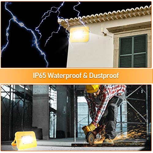 EINFEBEN Faretto LED da costruzione a batteria, 30...