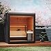Far Infrared Sauna for Home Indoor Sauna Cabin with Wood Frame Carbon Fiber Heating System and Smart Control Panel for Relaxation Detox Home Spa Use