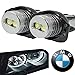 eBoTrade ONE Pair E90, E91,63117161444 BMW Angel EYE Halo Ring LED Bulbs 7k White