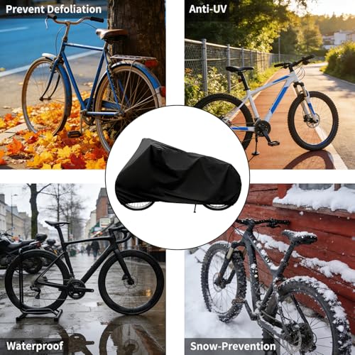 Funda para Bicicleta Impermeable Exterior - Diseño Tapered 82.7"x43.3" para Bicicletas de Montaña y Ruta, Protector contra Lluvia y UV con Elástico en el Dobladillo, Ligera Esencial para Commuters miniatura 5
