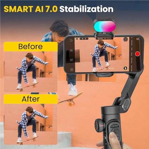 Gimbal Stabilisator för Mobil med Förlängningsstång - 3AXIS
