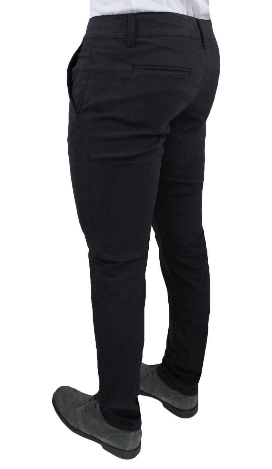 Evoga Pantaloni Uomo Slim Fit Invernali Alta Sartoria Chino's Eleganti Casual
