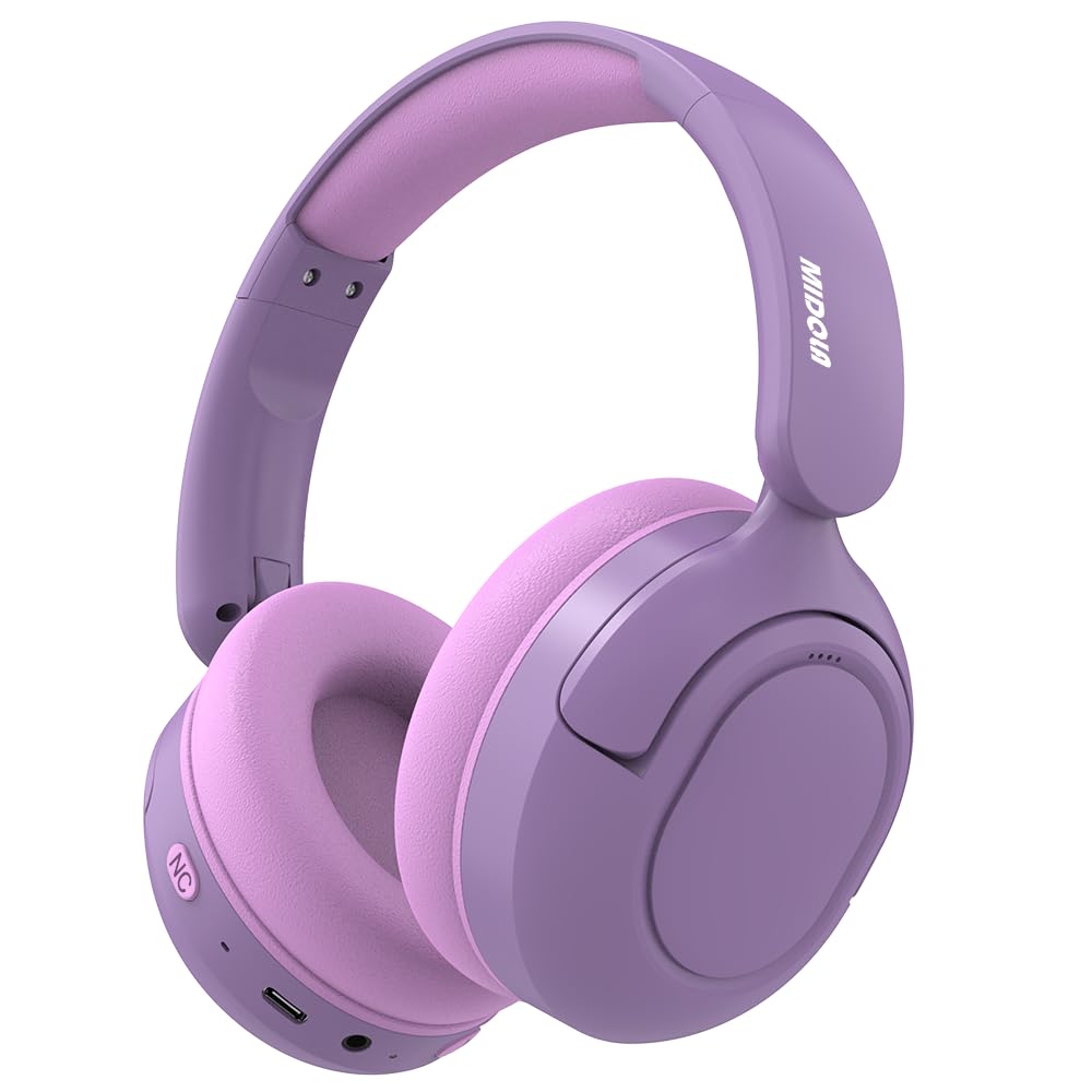 MIDOLA Casque supra-auriculaire Bluetooth sans fil pour enfants - Volume limité 85/110 dB - Casque pliable - Protection contre le bruit - Câble auxiliaire 3,5 mm - Microphone pour enfant - Garçon et