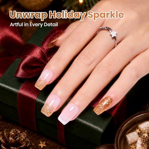 Image of Beetles Gold Glitter Gel Nail Polish, 15ML HEMA Free Soak Off UV LED Gel