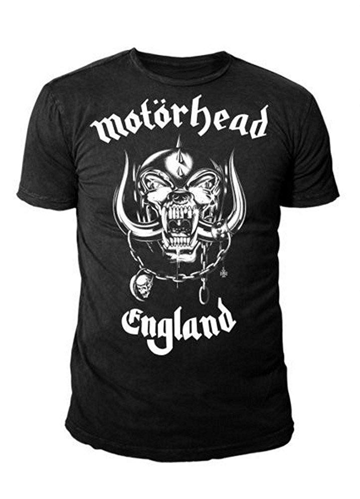 Motörhead Men's Black Rock Icon T-Shirt - England Logo (Black) (S-Xl) - L