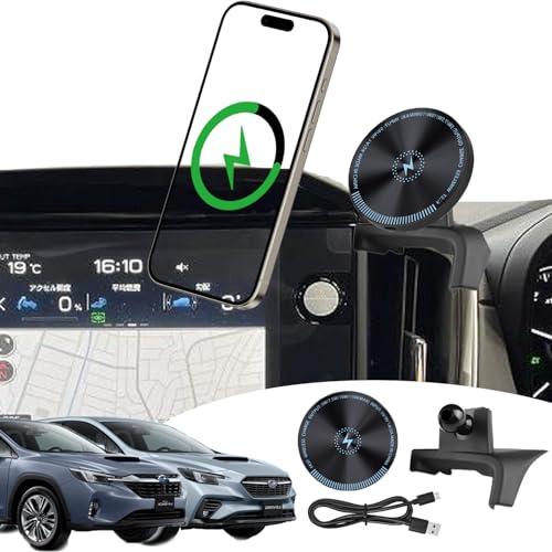 【レヴォーグ vn5 スマホホルダー・ワイヤレス充電】wincar スバル レヴォーグ レイバック スマホホルダー MagSafe対応 急速充電 マグネット レヴォーグ vn5 アクセサリー