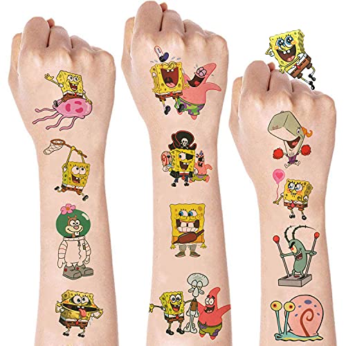12 Sheets Temporary Tattoos for Kids, Tattoos for Girls Boys Gifts Party Favors Birthday Party Supplies Birthday Decorations Fake Tattoos Stickers