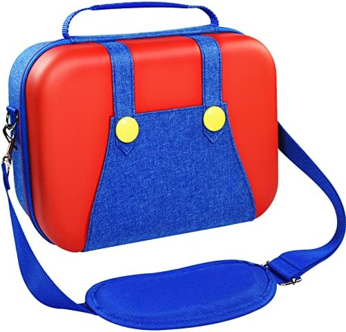 （09:00時点） 【Switch/有機ELモテルに対応】iVoler Switch ケース スイッチ ケース 収納 防水 防塵 防汚 耐衝撃 全面保護 大容量 な収納力 持ち運び便利 ポーチ コントローラー/カード/ドック/ケーブル全部収納可能,赤+青