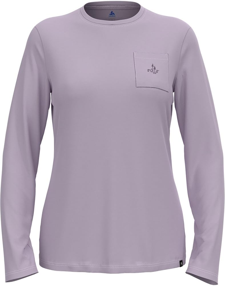 Odlo Damen Odlo Langarm Wandershirt Damen Merino 200 I Funktionsshirt Wandern Atmungsaktiv Shirt (1er Pack)