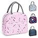 Powmag Petite Glacière, Sac Lunch Isotherme du Textile Oxford Imperméable, Petite Glaciere Souple Isotherme, Dejeuner Isotherme pour Femme, Homme,École et Bureau Filles (Cheval arc-en-ciel rose)