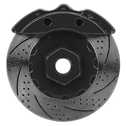 Culnflun RC Brake Disc, 40mm 4Pcs High Simulation Metal Brake Disc Calipers, for 4 6 1/10 RC Series Car (Black)
