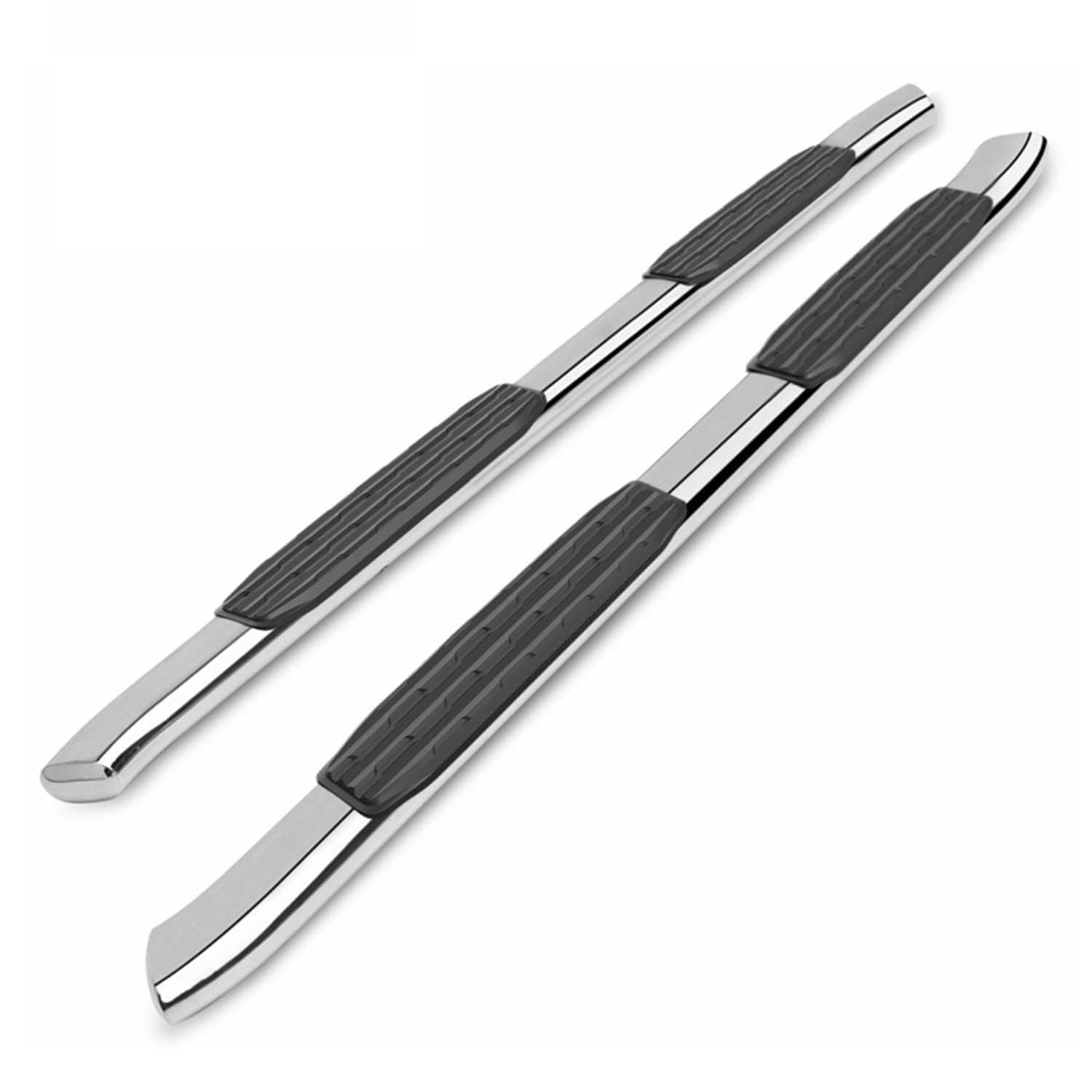 TAC Side Steps Compatible with 2019-2025 RAM 1500 Crew Cab(Exclude 2019-2024 RAM 1500 Classic) Truck Pickup 5" Oval Bend Stainless Steel Side Bars