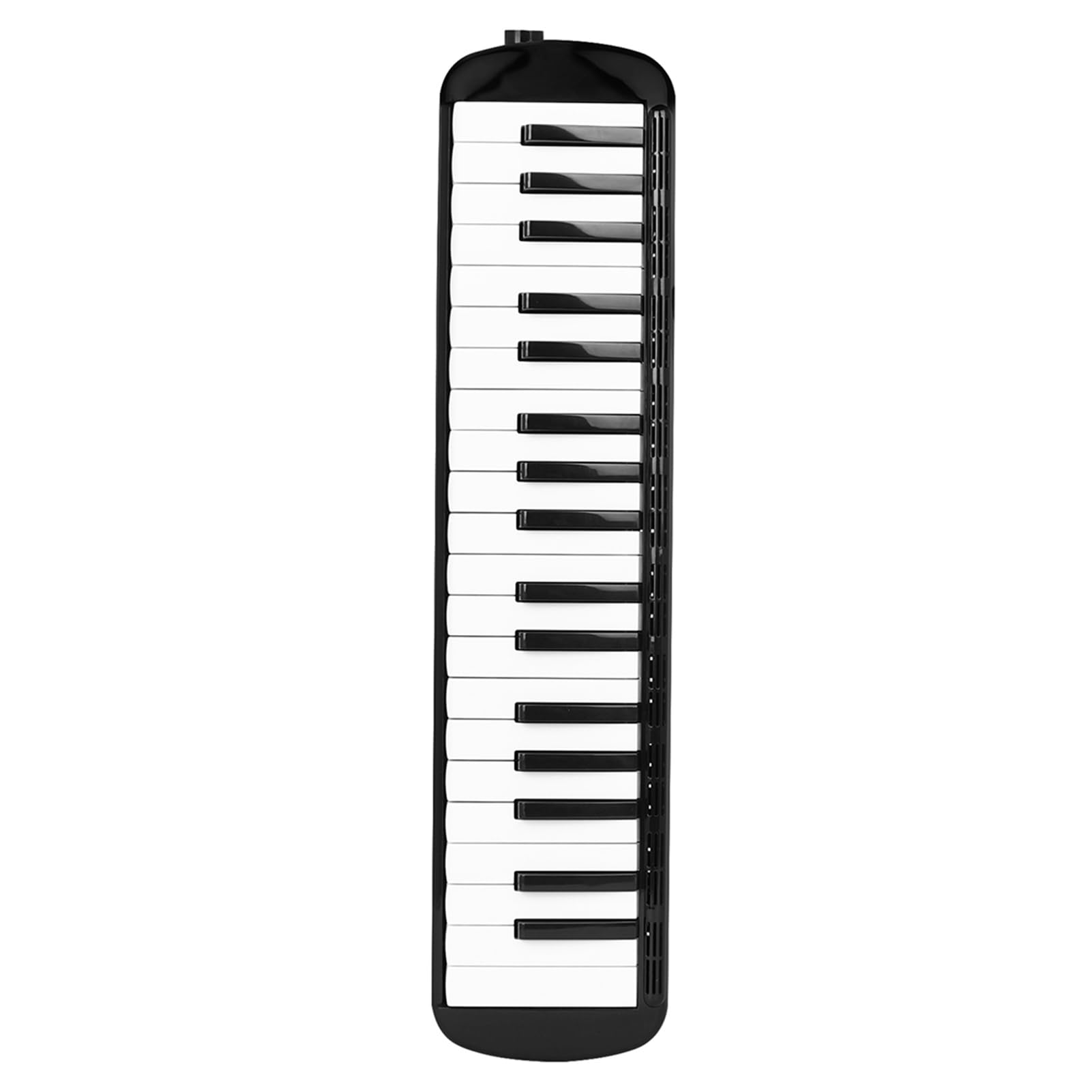 Melodica-Instrument, 37 Tasten, Messing-Stimmplatte, Tragbares Melodica-Luftklavier mit EVA-Hartschalenkoffer und Zwei Mundstücken für Kinder und Erwachsene (BLACK)