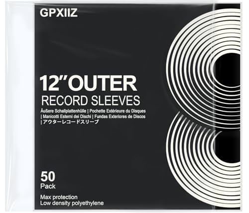 Facile da Riporre e Organizzare : La superficie della funda exterior del disco in vinile è liscia e le copertine non si attaccano tra loro, il che consente di mantenere i dischi in vinile puliti e in ordine. Il design di apertura semplifica l'estrazione e l'inserimento rapidi dei dischi in vinile, rendendo la gestione della tua collezione musicale più semplice ed efficiente.