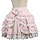 Antaina Pink Cotton Floral Lace Ruffled Layered Bow Sweet Lolita Underskirt,S
