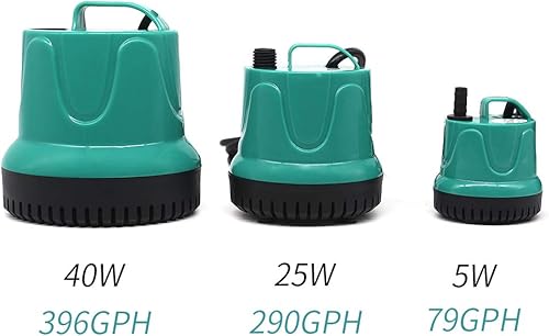 Miniatura 4 de Upettools Bomba de agua sumergible, bomba de agua multifuncional de circulación ultra silenciosa con mango para estanque, acuario, hidroponía,