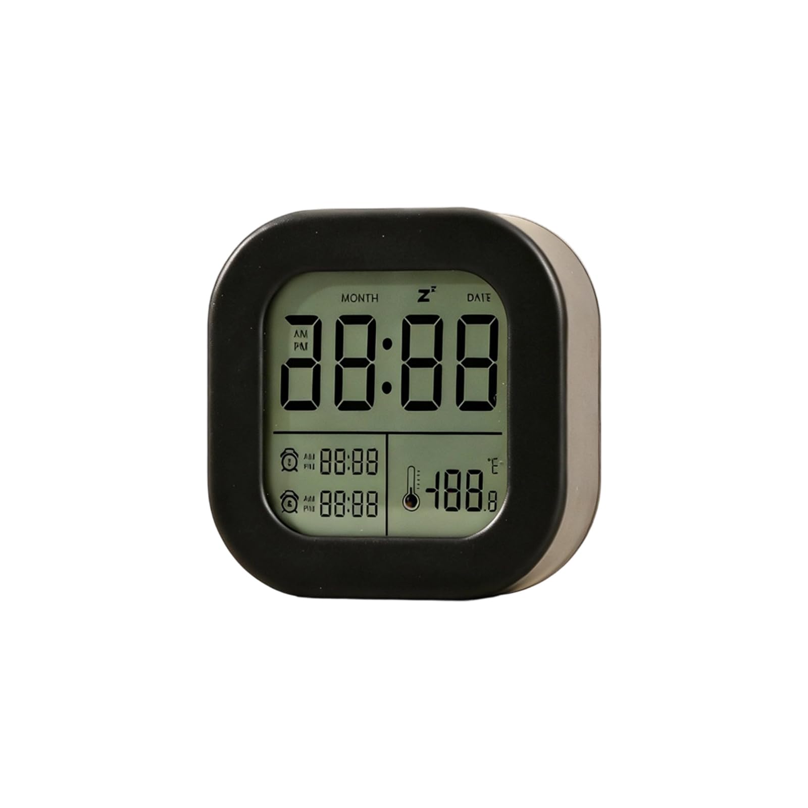 CUNZJIA Adjustable Stand Digital Alarm Clock with Temperature Display Quiet Sweeps Second Movement for Desk Bedroom Offices