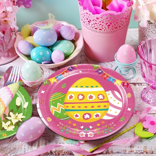Anymonypf 60 Pcs Easter Party Supplies 6 Styles Easter Plates Easter Disposable Plates Easter Party Decorations For Easter Party Favors thumb #4