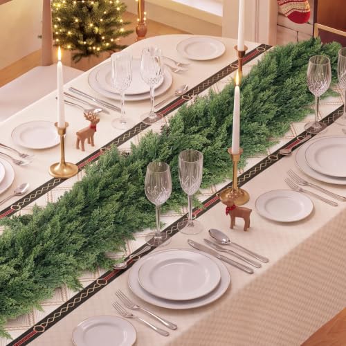 6FT Christmas Cedar Garland Artificial Greenery Indoor Outdoor Decoration - image 5
