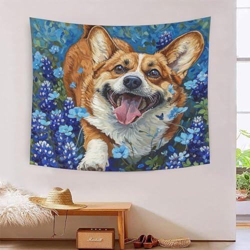Tapiz de pared de Corgi KaleidoKit 150x200cm para decorar tu habitación o salón