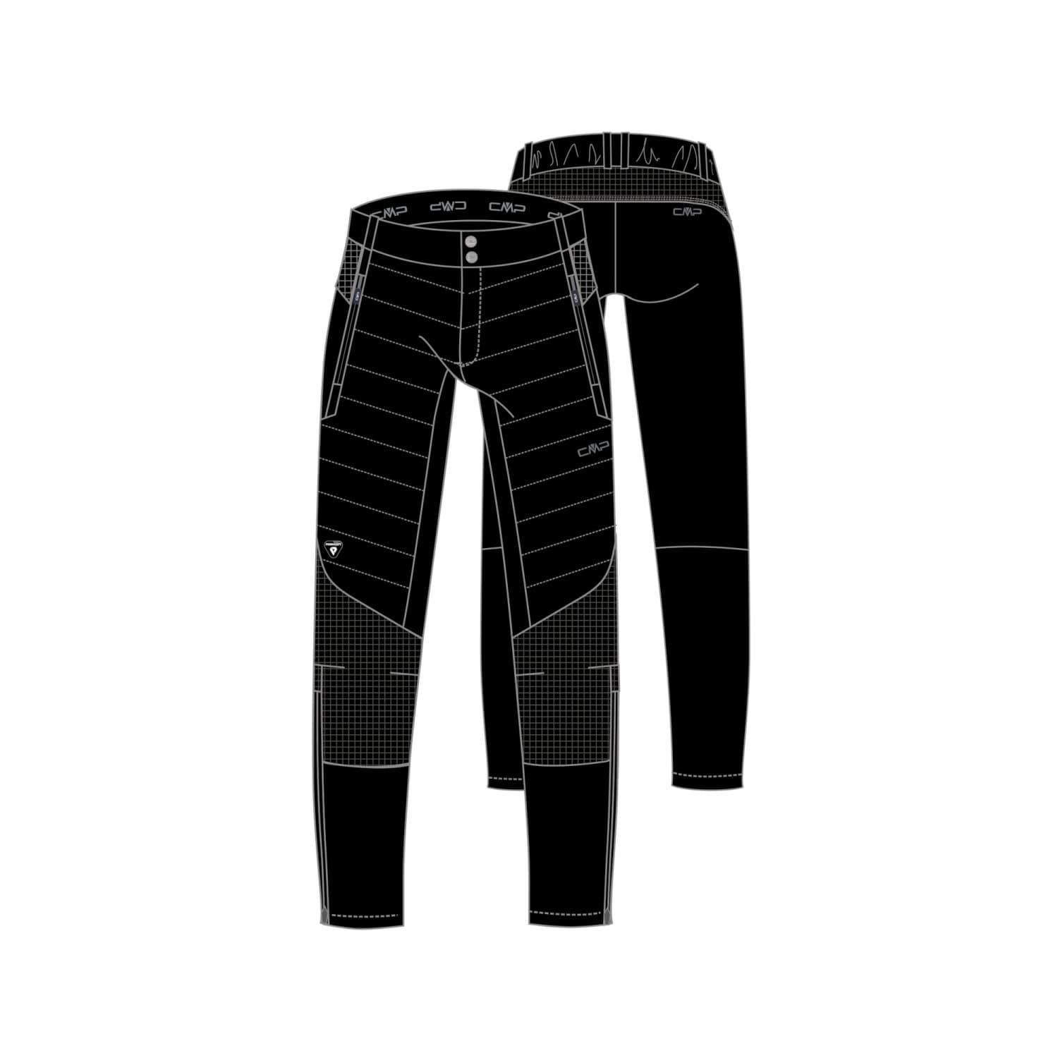 CMP - Man Pant Hybrid, Black, 54