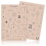 Mini Tattoo Übungshaut – 1,5 mm dickes, doppelseitiges Silikonpad zum Üben feiner Linien – realistische Kunsthaut für Anfänger und erfahrene Tätowierer (2PCS Pink Design #12)