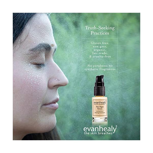 evanhealy Sea Algae Anti Wrinkle Serum for Sensitive Skin | Lightweight Firming Face Serum Anti Aging | Facial Serum with Hyaluronic Acid & Botanical Extracts