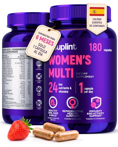 Multivitaminas Mujer Alta Potencia – Vitaminas Mujer – 180 Cápsulas
