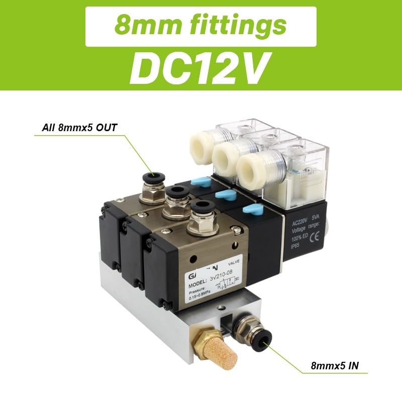 Estaciones de electroválvula de 220V normalmente cerrada con base de colector 3