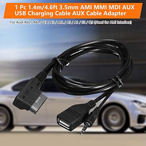 Keenso USB 3.5mm Aux Cable Adapter AMI MMI Audio Music Interface Cord Charger Cable for S5 Q5 Q7 A3 A4L A5 A1 image 5