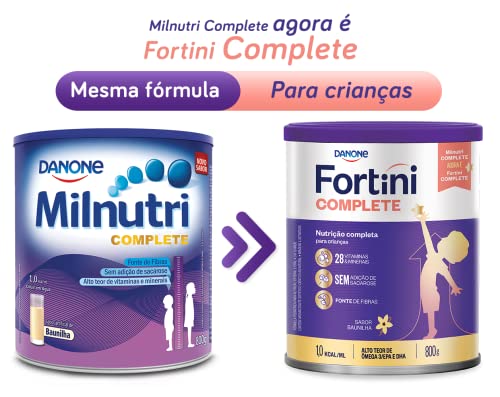 Danone Nutricia Fortini Complete - Suplemento Infantil, Baunilha, 800g