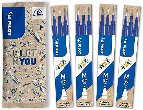 Recharges Stylo Frixion Pilot - Lot 8 Couleurs - Encre Effaçable 0,7mm - 3 Recharges Par Couleur