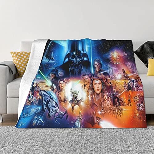 Sunprotsd Cartoon Blanke Plush Throw Fleece Blanket Lightweight Warm Cozy Blanket for Kids Adult 50"x 40"