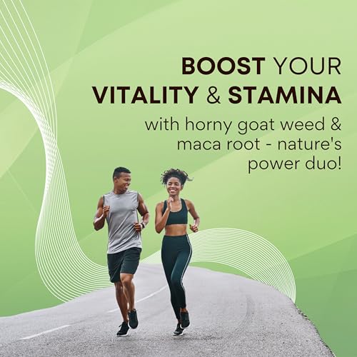 Image of Pure Nutrition Horny Goat Weed with Maca Root Extract 1000mg | Horny Goat Weed for Men Capsule Supports Energy, Stamina, Bone & Hormonal Health - 120 Veg Capsules
